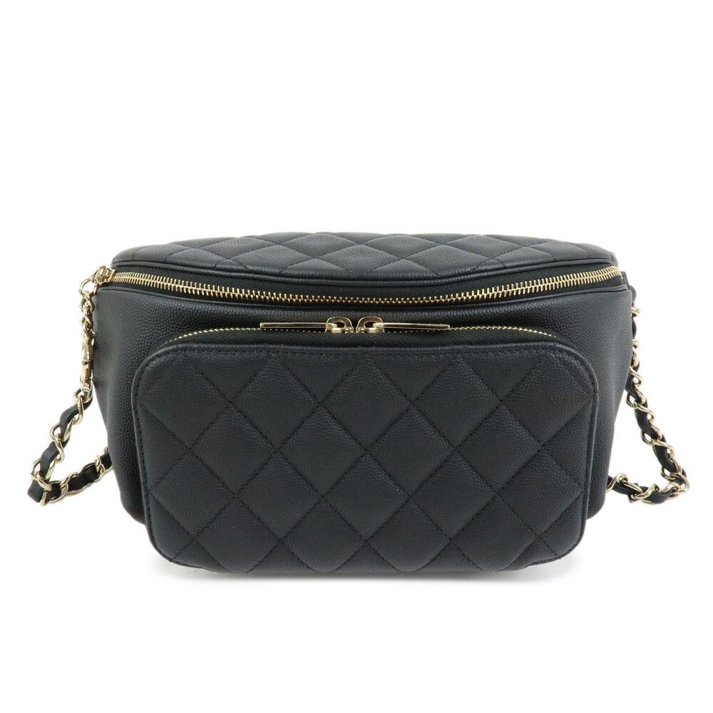 Chanel Matelasse Caviar Leather Belt Bag Black